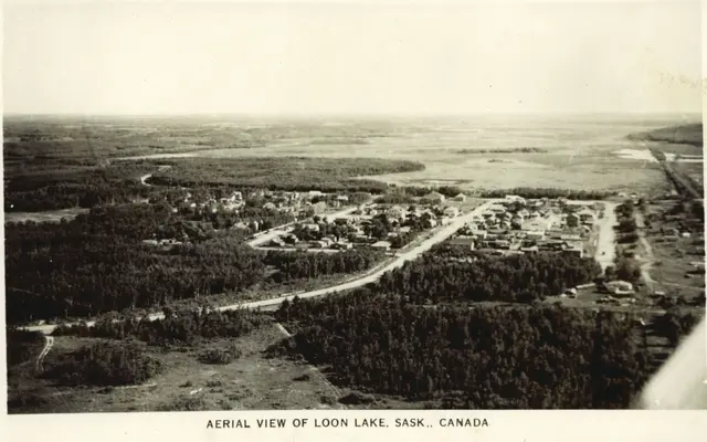 Aerial view of Loon Lake